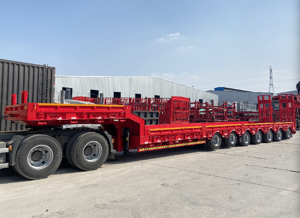 Low flat semi-trailer