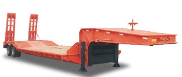 Single line double axle low bed trailer
